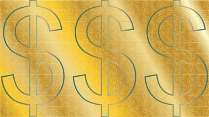 An abstract golden dollar sign background image.
