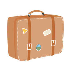 bag with stickers isolated vector design