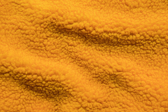 Close Up Of A Yellow Cloth Texture