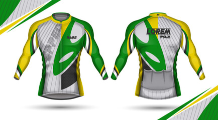 Cycling jersey, front and back