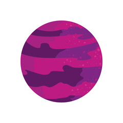 Space purple planet icon vector design