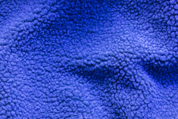 close up of a blue cloth texture