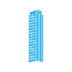 building of city with lines and squared vector design