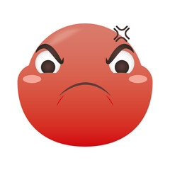 angry emoji face vector design
