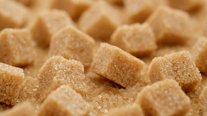 brown sugar cubes close up