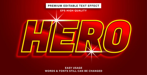 editable text effect hero