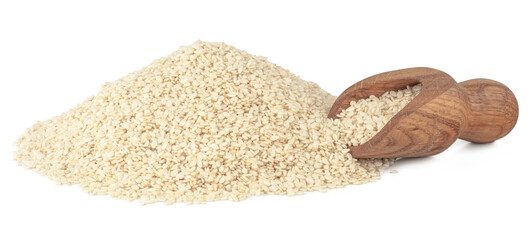 Sesame seeds isolated on white