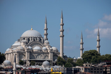 Fototapeta na wymiar Suleymaniye Mosque (Suleymaniye Camii) in Istanbul.Turkey