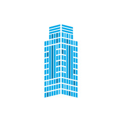 building with blue windows of city vector design