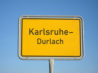 Ortsschild Karlsruhe-Durlach