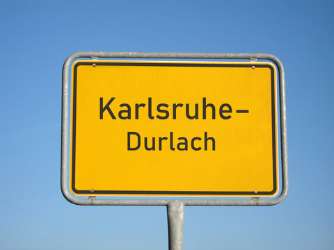 Ortsschild Karlsruhe-Durlach
