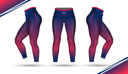 leggings pants training fashion illustration vector with mold