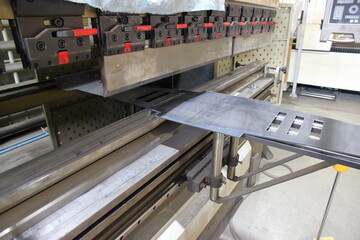process of steel bending on metal bending equipment
