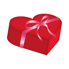 Heart gift box vector design