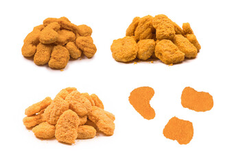Nuggets isolated on a white background.