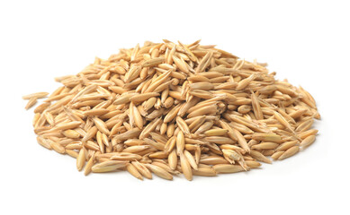 Pile of whole oats grains