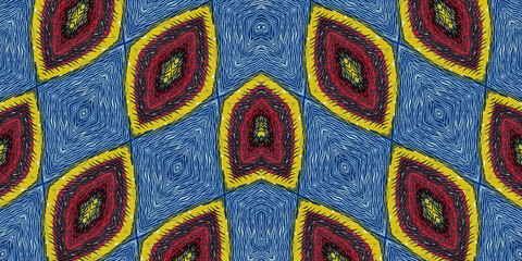 African fabric – Colorful pattern, cotton, photo