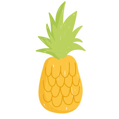 pineapple fresh fruit food icon isolated design