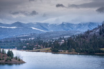 Bistrita,ROMANIA,View of Colibita Lake in december 2020