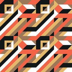 Background geometric design. Abstract seamless pattern. Diagonal stripes and forms. Concept banner. Vector illustration. 