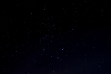 Mysterious and beautiful constellation of Orion during cold night, Poland