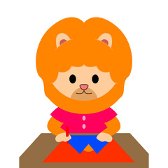 draw - Daily fun activities. funny character Vector illustration