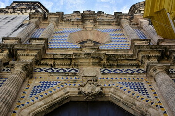 Detalles de una iglesia católica de la ciudad de Campeche, en el sureste de Méjico