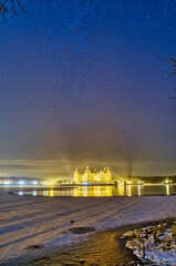 Schloss Moritzburg im Winter bei Nacht 3