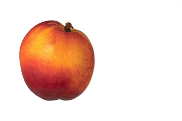 ripe juicy peach isolated on white background
