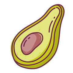 avocado vegetable fresh food, line and fill icon