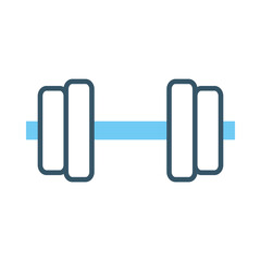 gym dumbbells icon, line style