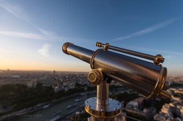 telescope on the top of the city