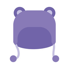 purple baby hat icon, colorful design