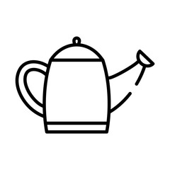 watering can icon, half line style