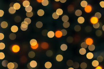 Vintage tone bokeh on dark romantic magic night background colorful. Premium Photo