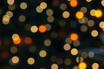 Vintage tone bokeh on dark romantic magic night background colorful. Premium Photo