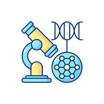 DNA microarray RGB color icon. Microscopic analysis. Nano organism sample. Genetic engineering. Biotechnology experiment. Scientific examination. Medical research. Isolated vector illustration