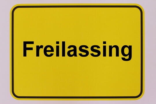Illustration eines Stadteingangsschildes der Stadt Freilassing