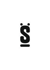 letter S with formal treatment