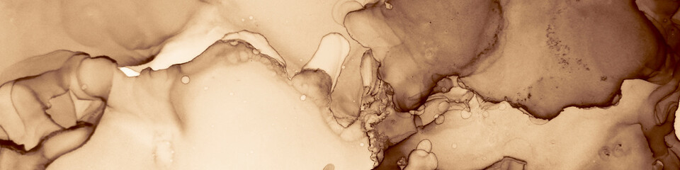 Aquarelle Brown Shape. Cinnamon Artistic Texture.