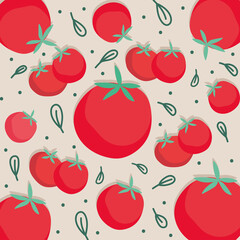 food pattern, tomatoes leaf organic fresh vegetables