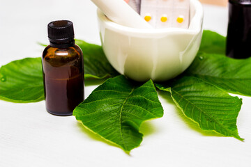 Alternative medicine herbal treatment concept 