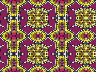 African fabric – Colorful pattern, cotton wax, photo