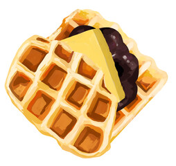 Kuroffle　waffle　
流行　トレンドグルメ　クロッフル　クロワッサンワッフル　あんこバター　食べ歩き　韓国スイーツ
