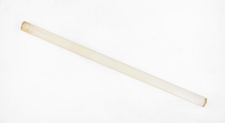 ebony rod,transparent glass stick on white background