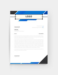 Elegant modern Blue letterhead for business identity