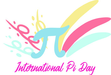 Obraz na płótnie Canvas International Pi Day . Vector . The feast of PI 