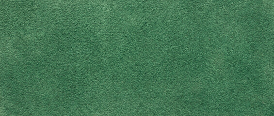 Green old leather background, macro
