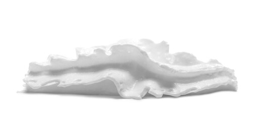 Obraz premium Whipped cream isolated on white background and texture, clipping path, side view