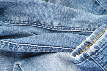 Classic jeans texture. Denim pattern, blue jeans background.